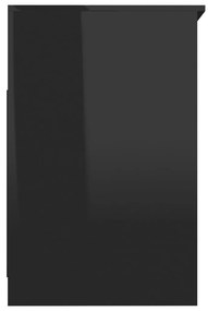 Dulap cu sertare, negru extralucios, 40x50x76 cm, lemn compozit 1, negru foarte lucios, 1