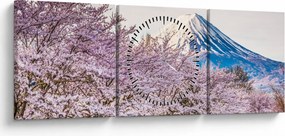 Tablou - Japonia în primăvară (cu ceas) (90x30 cm)