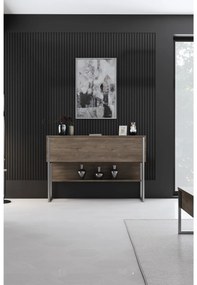 Măsuță consolă Luna 4 (Argintiu + Nuc) . 1102312