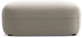 Taburet bej cu tapițerie din catifea Moana – Makamii