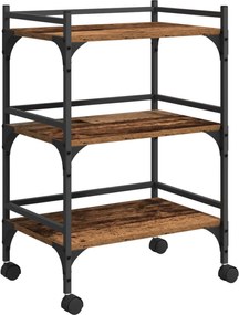 vidaXL Troler de Bucătărie Lemn Vechi 50 x 35 x 75.5 cm Lemn compozit