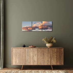 Tablou - Cerul magic (cu ceas) (90x30 cm)