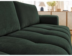 Canapea verde extensibilă/cu spațiu de depozitare 251 cm Fuji – Bobochic Paris