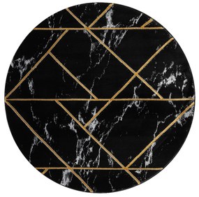 Exclusiv EMERALD covor 2000 cerc - glamour, stilat, marmură, geometric negru / aur
