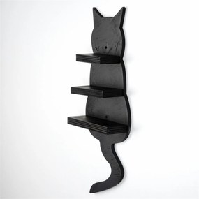 Raft decorativ MEH134 Negru 48x10x17 cm