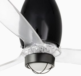 Lustra cu Ventilator si telecomanda ETERFAN M LED negru/transparent