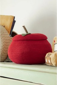 Coș de jucării pentru copii roșu din material textil ø 28x20 cm Apple – Lorena Canals