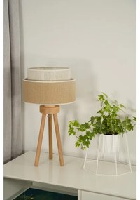 Lampă de masă YUTE Duolla BOHO 1xE27/15W/230V d. 25 cm maro/crem