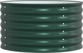 vidaXL Pat ridicat Verde 80 x 80 x 44 cm Oțel