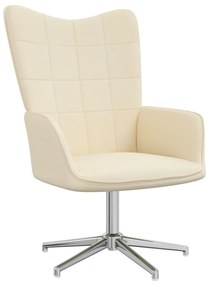 327987 vidaXL Scaun de relaxare, crem, material textil