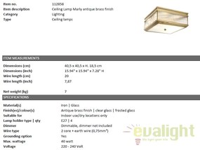 Plafoniera design LUX Marly alama 112858 HZ