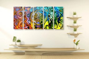 Tablou 5-piese artă creativă colorată