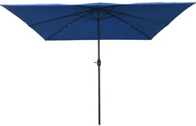 vidaXL Umbrelă de grădină pătrată 295 x 295 cm Albastru Azur