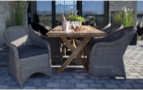 Masă de grădină Murcia, tec, natural 200x90x75 cm