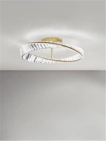 Plafoniera LED dimabila, cristal design elegant AURELIA auriu 60cm