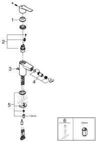 GROHE 32281002 - Baterie pentru bideu START S, crom lucios