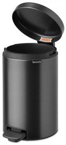 Cos de gunoi cu pedala Brabantia NewIcon 1008842, 12 L, Inchidere lina, Baza antiderapanta, Gri inchis