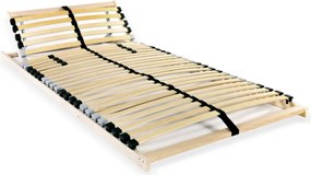 vidaXL Bază pat cu șipci, 28 șipci, 7 zone, 90 x 200 cm