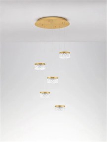 Lustra cu 5 pendule LED design modern Bion