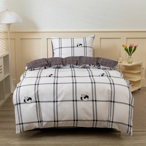 Lenjerie de pat din microfibra CUTE PANDA alb Dimensiune lenjerie de pat: 70 x 90 cm | 140 x 200 cm