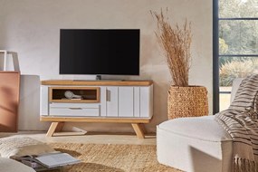 Comodă TV lemn masiv Havana Personalizabilă, 60 × 42 × 120 cm - Tabac