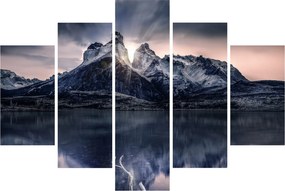 Tablou lacul cu munte (150x105 cm)