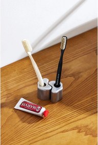 Suport pentru periuța de dinți argintiu din metal Mis – noo.ma