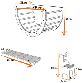 Set escaladă pentru copii Sicup (maro). 1107789