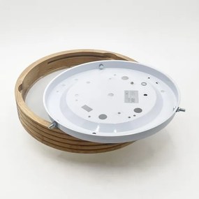 Brilagi - Lampă LED de tavan CARVALHO MODERN SLIM 1xE27/60W/230V diametru 27,5 cm stejar