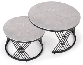 Set de 2 mese de cafea ELEGRA, gri