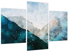 Tablou - Munte desenat (90x60 cm)