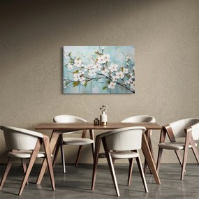Tablou - Pictură, ramuri de copac înflorit (90x60 cm)