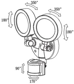 Top Light Tarraco C PIR - Lumină de inundație cu LED cu senzor TARRACO 2xLED /20W/230V IP65