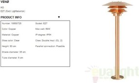 Stalp exterior H-93cm, IP54cm Veno cupru 10600725 DFTP