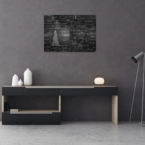 Tablou pe sticlă - Dragoste de numere (70x50 cm)