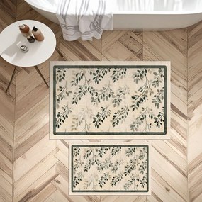 Covorașe de baie bej 2 buc. 60x100 cm – Foutastic