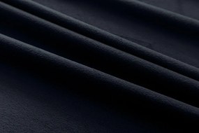 Draperie opaca neagra VELVET 135x250 cm Agățat: Inele metalice