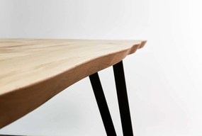 Masă lemn masiv Dining Fusion Personalizabilă, 39 × 60 × 120 cm - Tabac