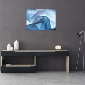 Tablou pe sticlă cu abstracție (70x50 cm)