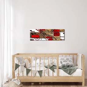 Tablou cu abstracție (cu ceas) (90x30 cm)