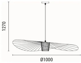 Lustră pe cablu 1xE27/40W/230V negru