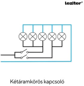 Nova întrerupător dublu pentru candelabru 10A 250V 105 cu cadru alb