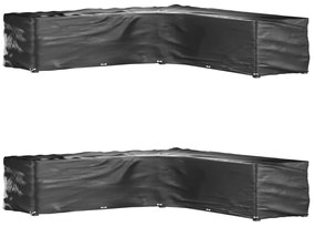 vidaXL Husă mobilier de grădină formă în L, 20 ocheți, 300x300x70 cm