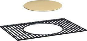 Grătar multifuncțional BBQ Avenberg GENIUS+grătar din fontă+plită+piatră pentru pizza