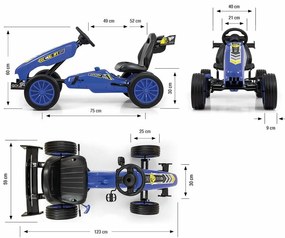 Milly Mally Quadricycle Go-kart Rocket, albastru