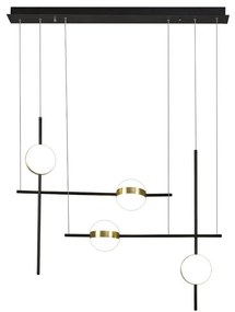 Lustra LED design Art Deco cu 4 surse de lumina Cuba