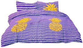 Lenjerie de pat din microfibra violet ANANAS Dimensiune lenjerie de pat: 2 buc 80 x 80 cm | 200 x 220 cm