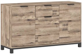 HOMCOM Bufet cu Sertar și 3 Dulapuri cu Rafturi Reglabile, 120x36,5x70 cm, Maro | Aosom Romania