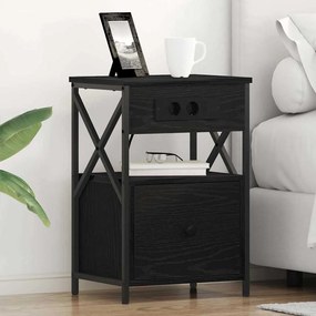 vidaXL Noptiere 2 pcs Stejar negru 40 x 31 x 60 cm Lemn compozit