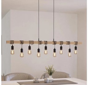 Eglo 44099 - Lustră suspendată pe cablu TOWNSHEND 9xE27/60W/230V